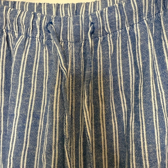 High-Waisted Linen-Blend Super Wide-Leg Pants - Petite L - Picture 5 of 7